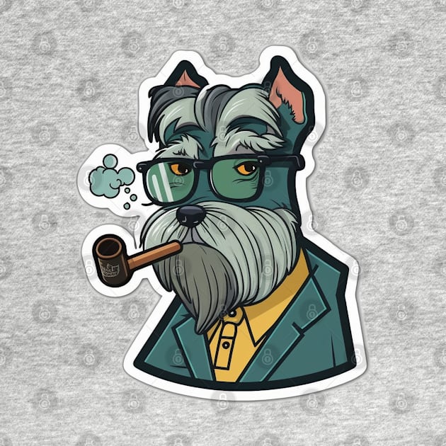 Professor Schnauzer 2 Sticker - Schnauzer Series by SLMGames